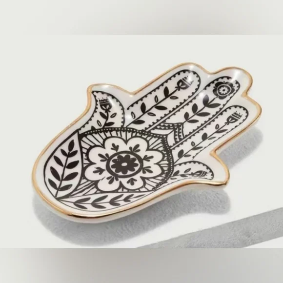 FLASH SALE! Hamsa Hand of Fatima Tree of Life Evil Eye Display Dish Tray NEW NIB - Picture 4 of 4